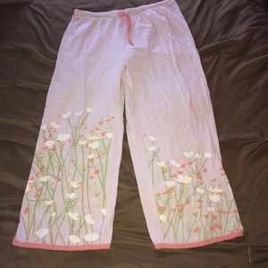 Pink K pajama pants